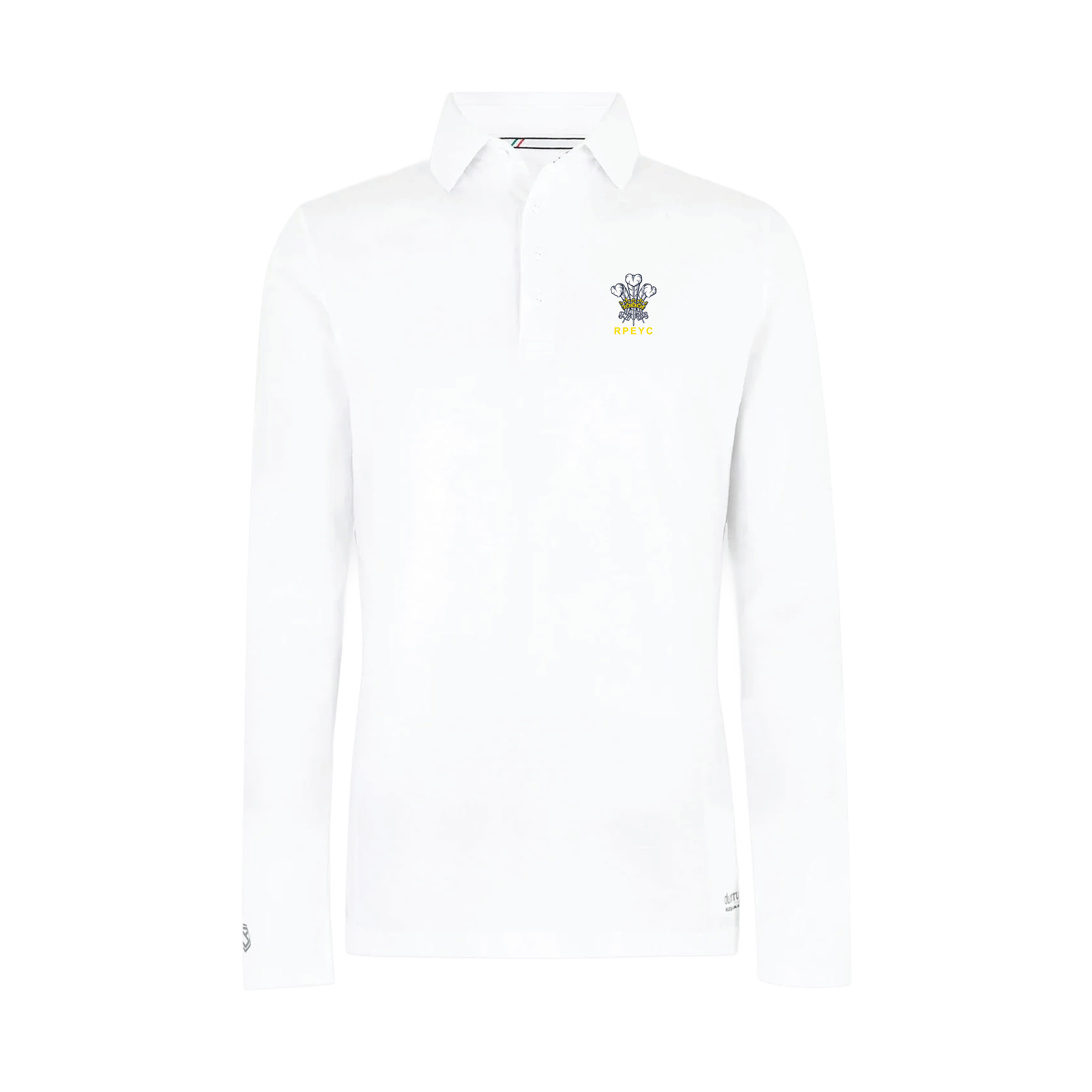 White Long Sleeve Polo
